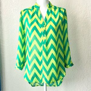 Green Sheer Top Size S